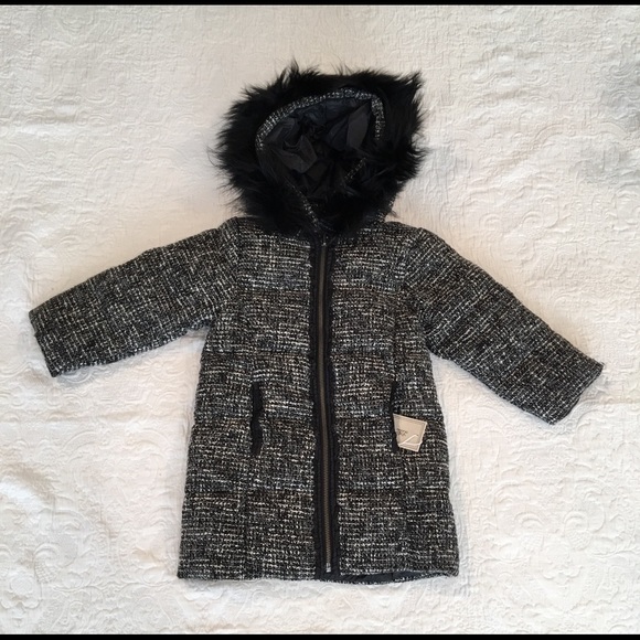 NWT*LILI GAUFRETTE***Reversible Tweed Black Coat - Picture 3 of 8